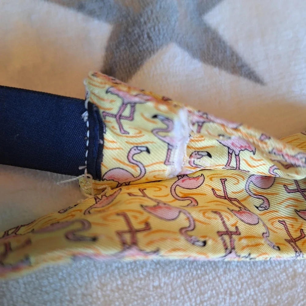 Vineyard Vines Pink Flamingo Belt: Size Small Yellow Preppy Beach Vacation